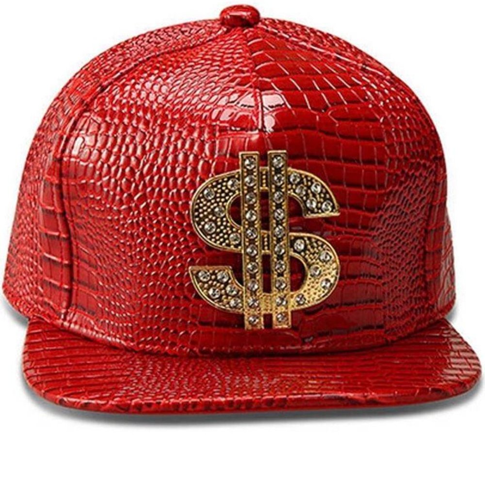 Hip Hop Hat for Men Dollar Flat-Brimmed Snap Closure Adjustable, Men Hats - Picture 4 of 4